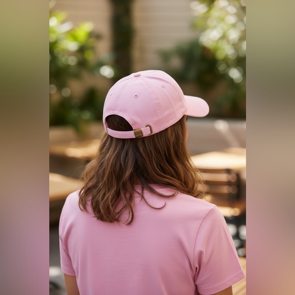California Embroidered Cotton Baseball Cap - Pink - Picture 4 of 7